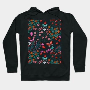 FLORAL DESIGN WITH BUTTERFLY COLLECTION NUMBER 4 Hoodie